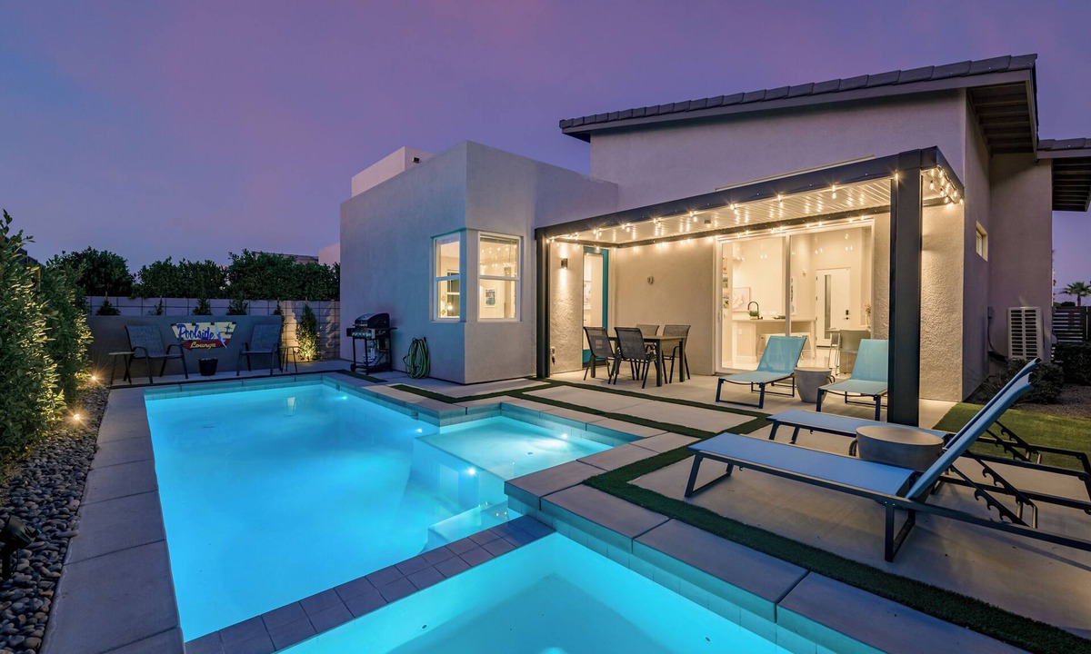Bermuda Dunes House | Brand New! Chic, Gated & Safe. Family & Pet Friendly, Sleeps 9 with Rec. Room…