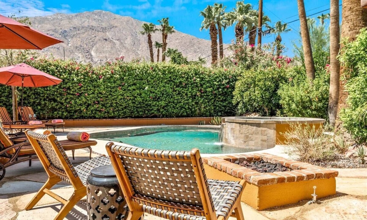 Tahquitz River Estates House | Charming Downtown Oasis – Spanish-Style Retreat with Pool, Short Walk to Dining & Hiking Trails