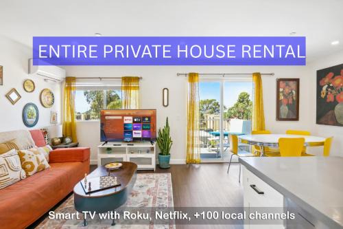 National City House | Entire Private House with Balcony Views, 10-mins to San Diego Gaslamp, Downtown, 3 Bedrooms 3 Bathrooms, Available Now
