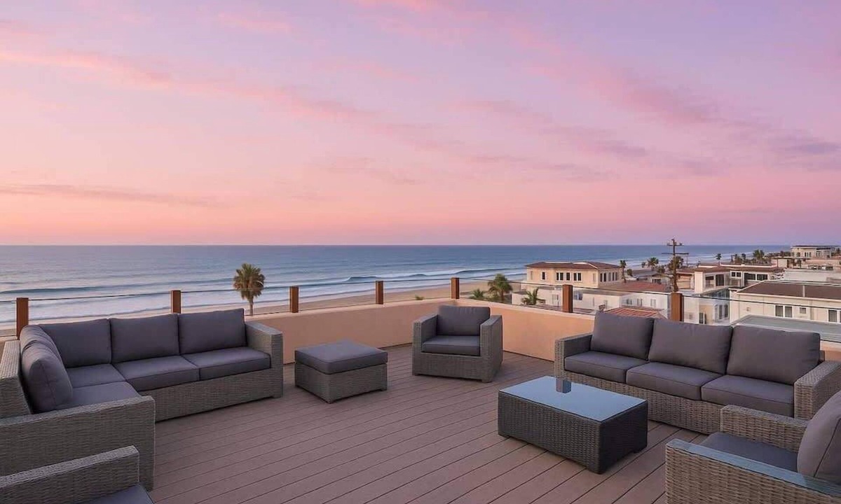 Mission Beach House | MB Massive Oceanview 6BR/6BA Sleep 30+Rooftop Deck