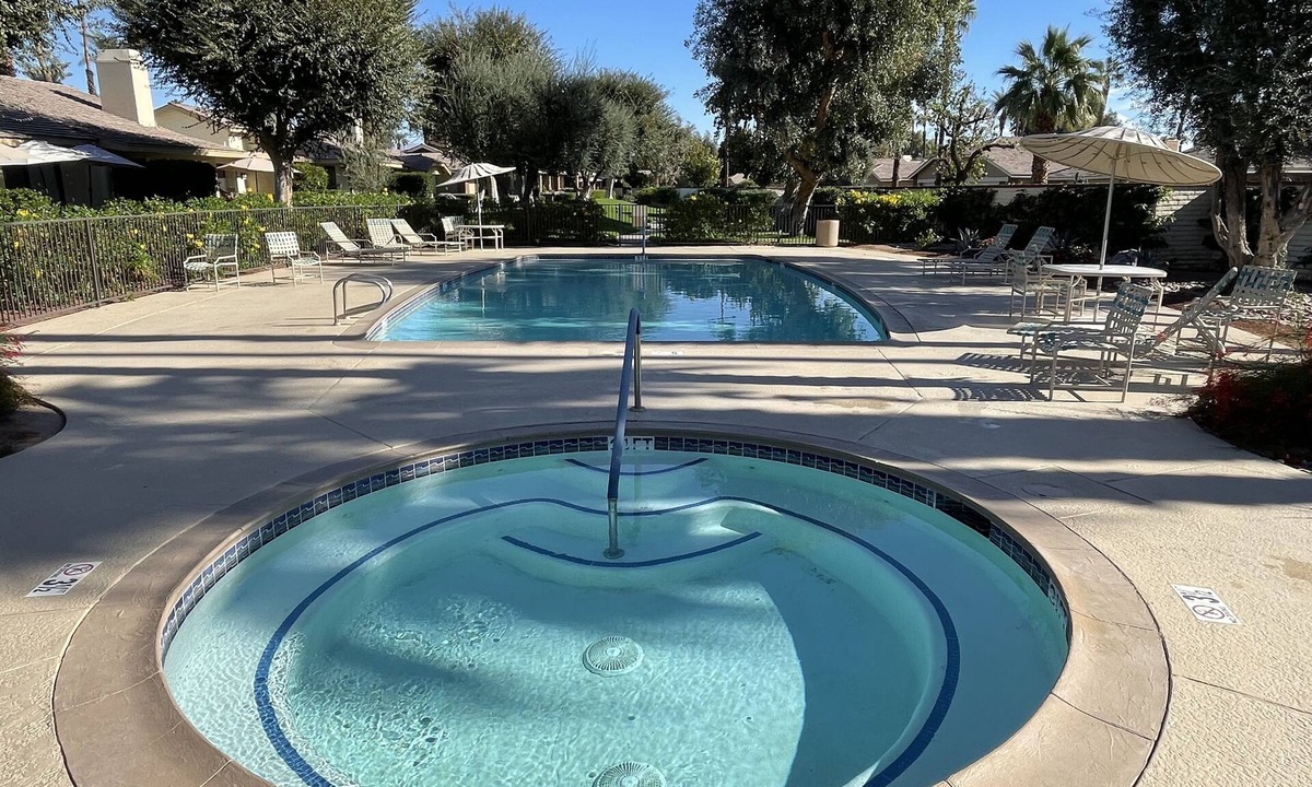Palm Desert Condo | Mountain Views, Pool and Hot Tub in Monterey Country Club in Palm Desert, CA