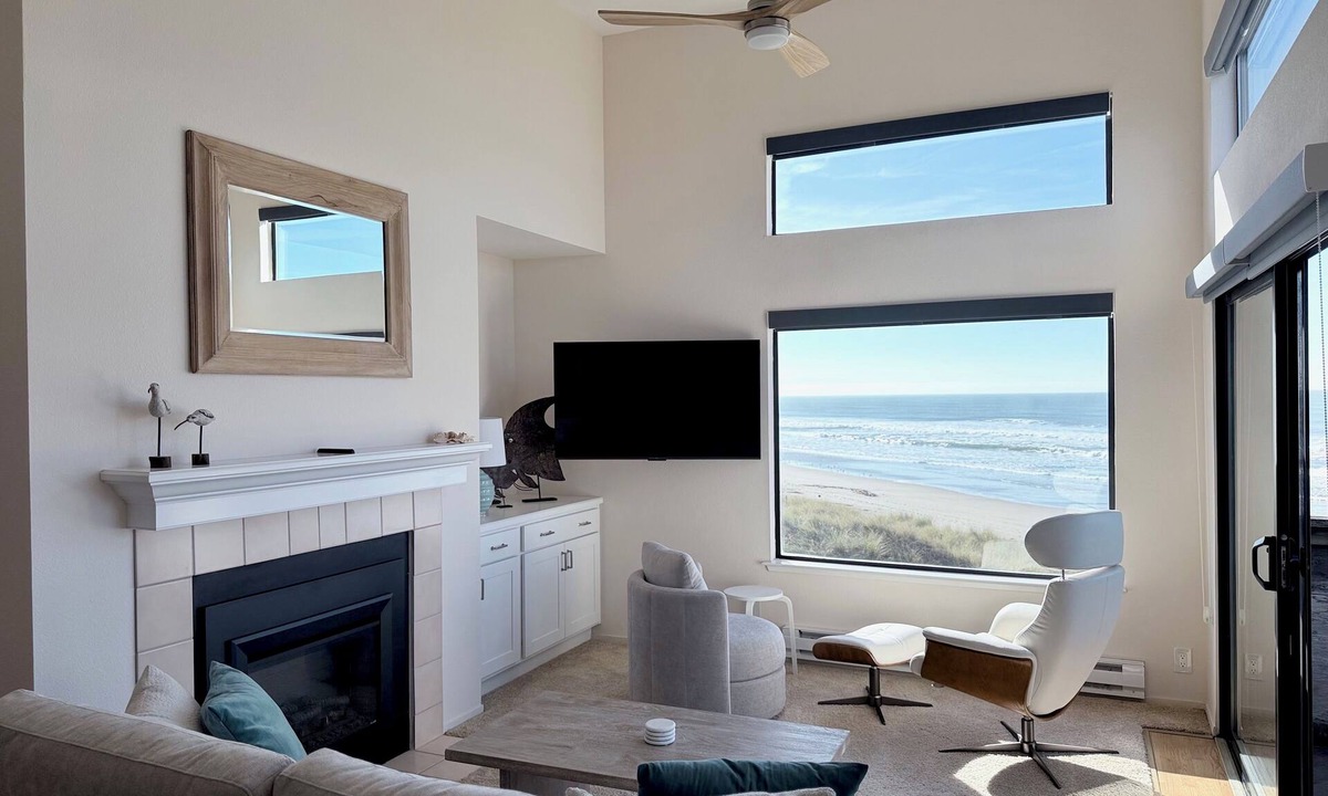 Pajaro Dunes Condo | Shorebirds 132 Top Floor! All New! Oceanfront w/180° Views - Immaculate/Private!