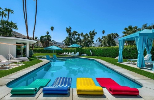 Indian Canyon House | 4,775 Sq Ft MidMod Estate, 5 King Beds, All En Suites, Saltwater Pool, Spa