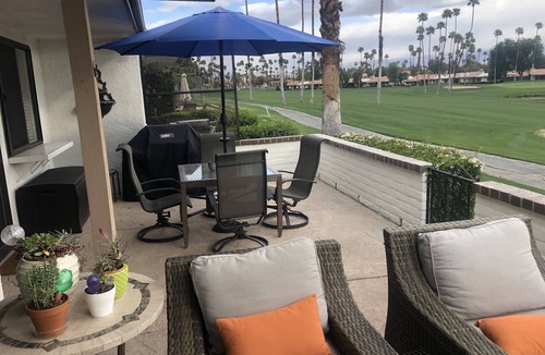 Rancho Mirage Condo | Luxury Desert Retreat - Steps from Omni Hotel and The River - 7th hole West