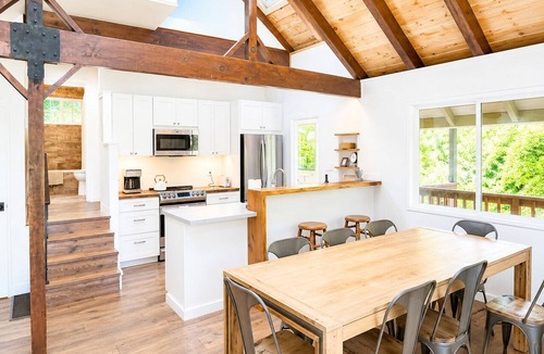 Glencoe Cabin | Sage House - Walking Distance to Lake, Hot Tub, Pet Friendly w/New AC
