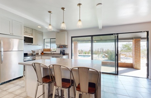Desert Hot Springs House | Saguaro Gardens desert retreat on 5 acres with pool, pool spa, & casita