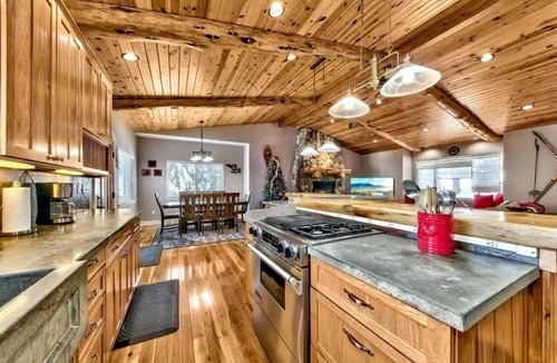 Tahoe Paradise Cabin | Saxon Creek Retreat: Trails, Hot Tub, Game Room