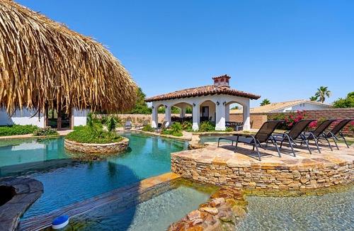 Bermuda Dunes House | Secluded 7BR-9BA Gated Estate! Salt Water River Pool! Golf, LGJacuzzi,Pool-house