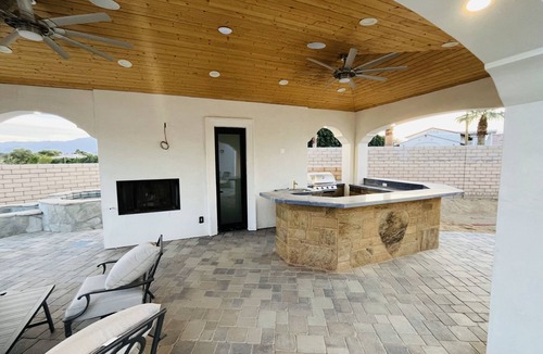 Bermuda Dunes House | Secluded 8BR-10BA Gated Estate: Island River Pool, PoolHouse, & Golf, LG Jacuzzi