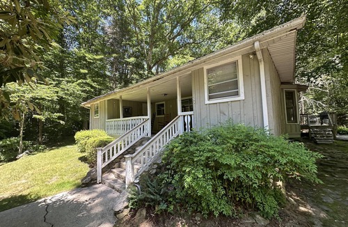 Candler Cottage | "Stoney Fork Creekside Cottage: Relax by the Creek with Hot Tub Bliss"