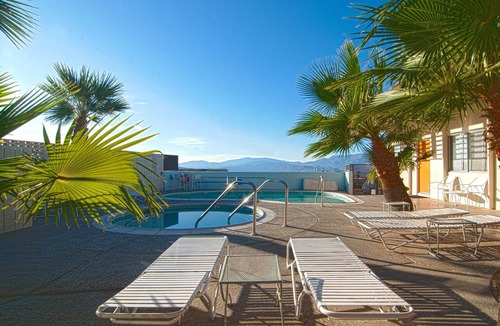 Desert Hot Springs Apartment | The Getaway 1BR #4: Pool, Mountain View, Kids/Pets welcome