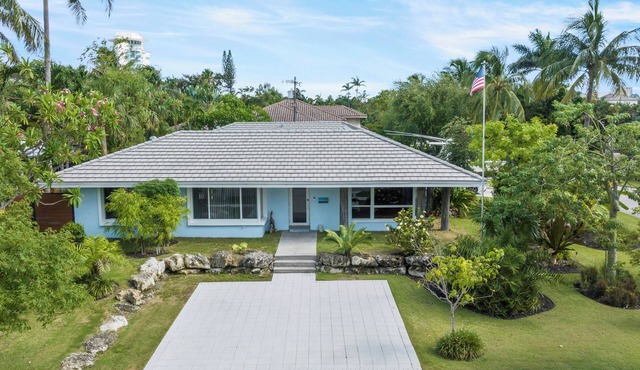 Custom remodeled home with tropical setting in exclusive Harbor Inlet community in Fort Lauderdale