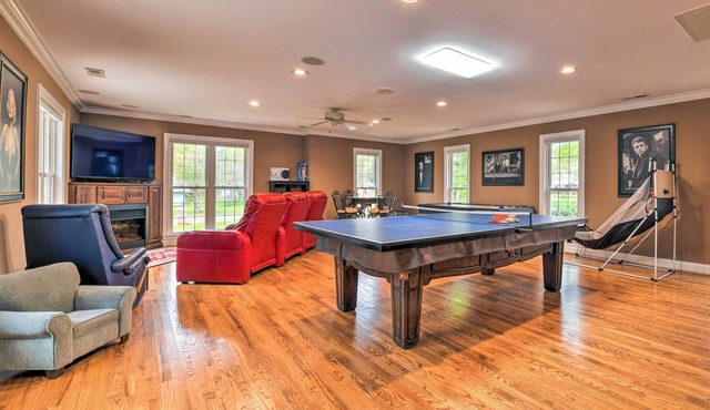 Dock & Fire Pit: Mt Gilead Villa on Lake Tillery in Mount Gilead