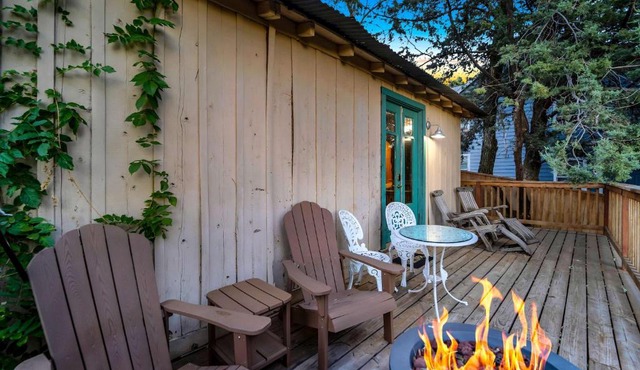 Escape to Rustic Studio Fireplace Modern Comfort