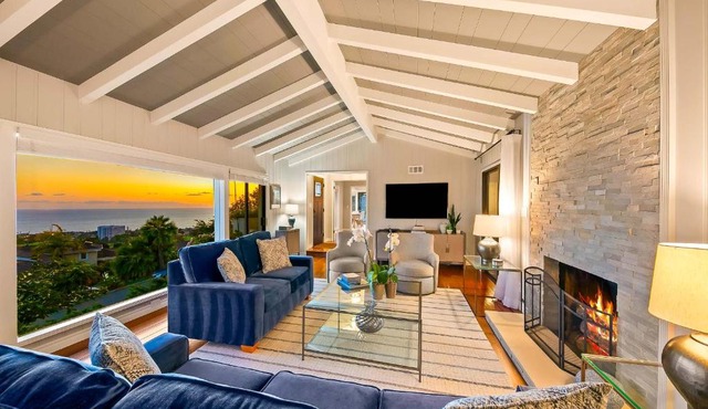 La Jolla Hilltop Haven with Ocean Views and Spa