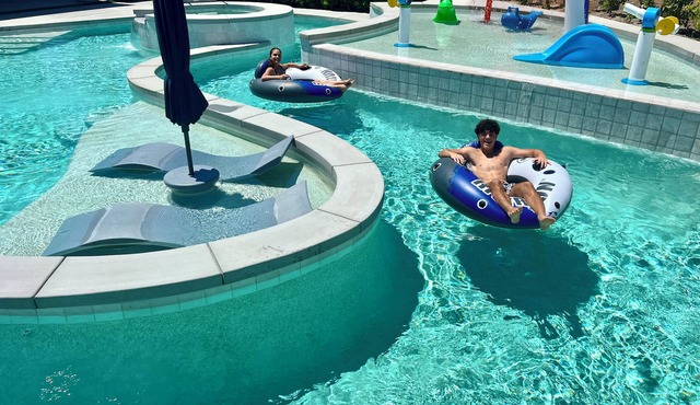 LAZY RIVER Splash park Pedal boats Water slide Theater Arcades Volleyball