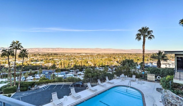 Mtn-View Balcony + Pool Access: Palm Springs Gem