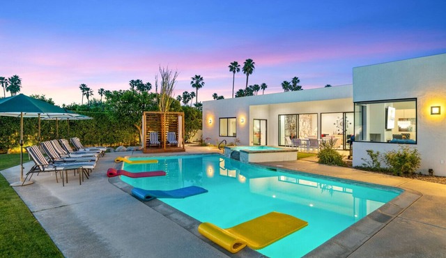 NEW! Private Wellness Resort! Pool, Spa, Cold Plunge & Cabanas Indian Canyons PS