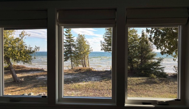 Octagon Beach House Enjoy a tranquil getaway w/private beach on Lake Michigan in St. Ignace