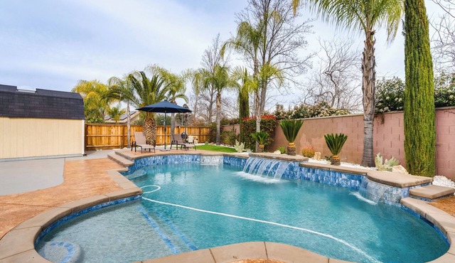 Outdoor Oasis + Hot Tub! Spacious Clovis Home