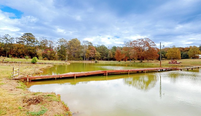 Pool, Fire Pit & Pond: Angler's Retreat in Griffin in Griffin