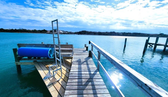 Private cottage at the end of the road with hot tub, swim mat, kayaks, and a your private dock, 3 miles to the beach. in Cedar Point